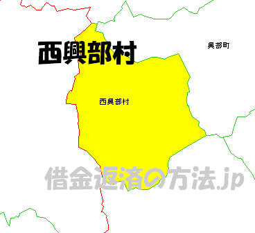 西興部村の地図