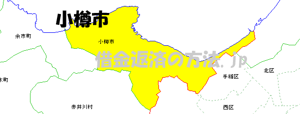 小樽市の地図