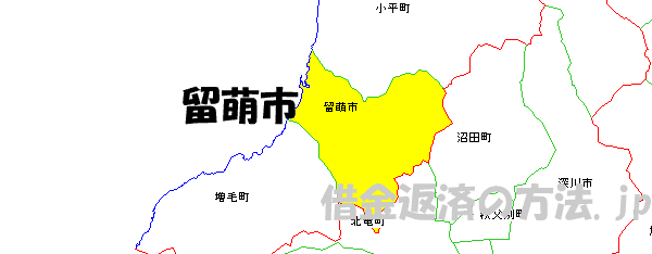 留萌市の地図