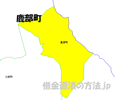 鹿部町の地図