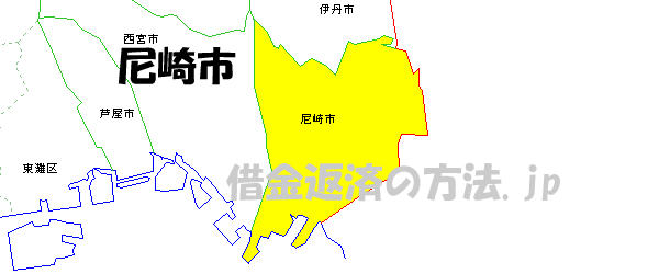 尼崎市の地図