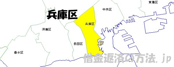 兵庫区の地図