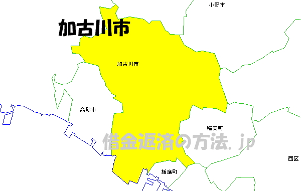 加古川市の地図