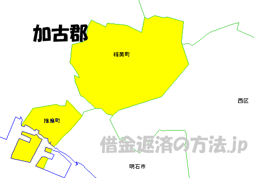 加古郡の地図