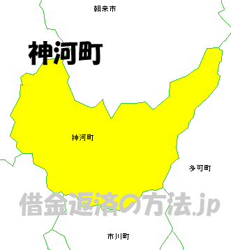 神河町の地図