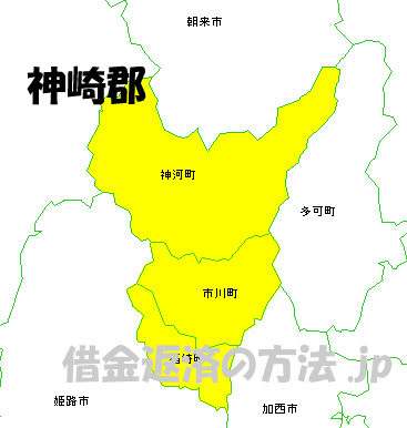 神崎郡の地図