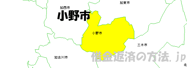 小野市の地図