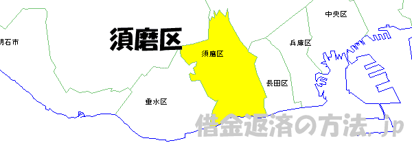 須磨区の地図