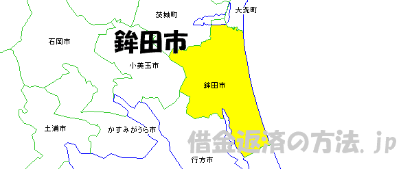 鉾田市の地図