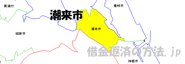 潮来市の地図