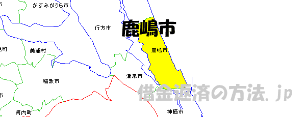 鹿嶋市の地図