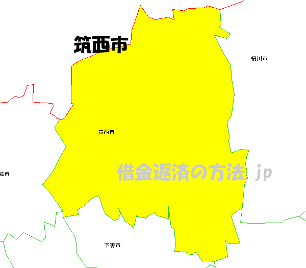 筑西市の地図