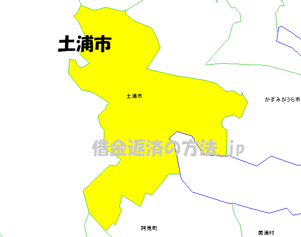 土浦市の地図