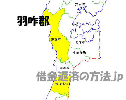 羽咋郡の地図