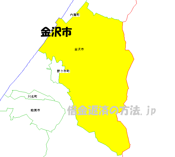 金沢市の地図