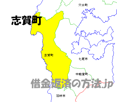 志賀町の地図