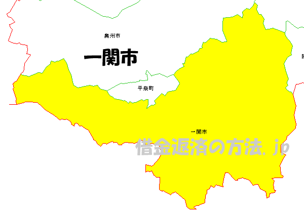 一関市の地図