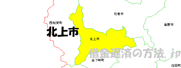 北上市の地図