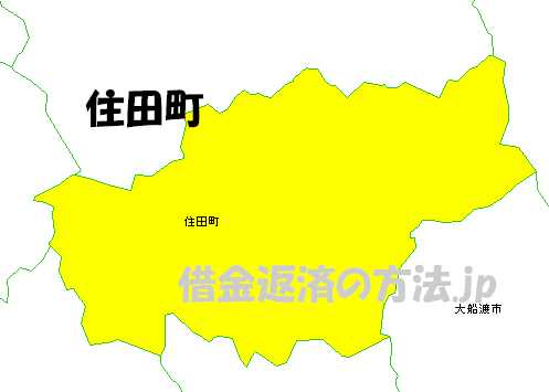 住田町の地図