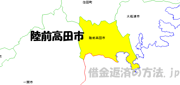 陸前高田市の地図
