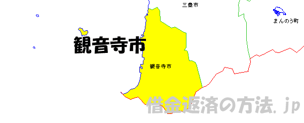 観音寺市の地図