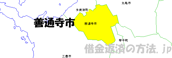 善通寺市の地図