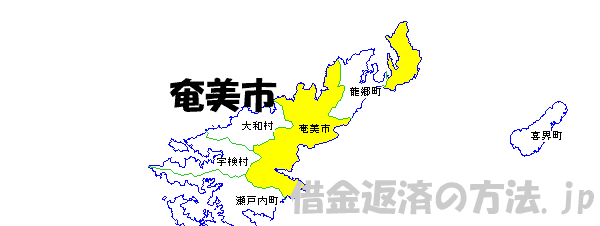 奄美市の地図