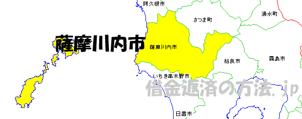 薩摩川内市の地図