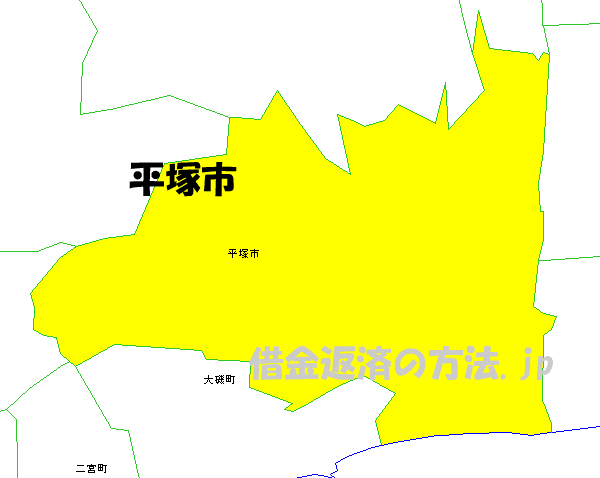 平塚市の地図