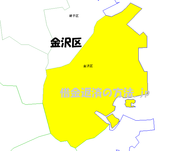 金沢区の地図