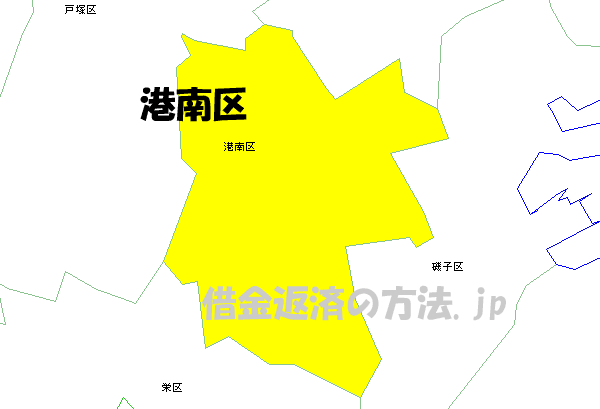 港南区の地図