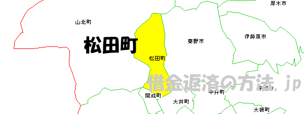 松田町の地図