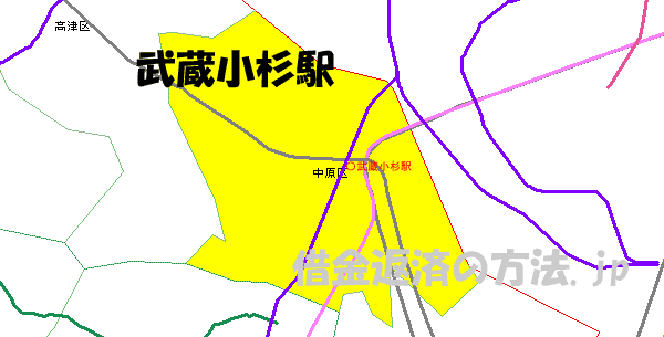 武蔵小杉駅の地図