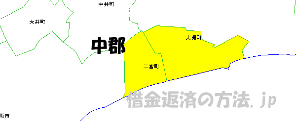 中郡の地図