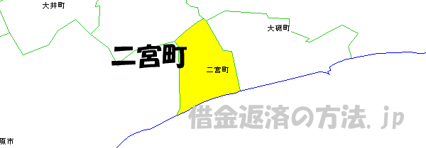 二宮町の地図