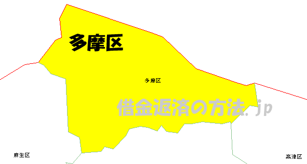 多摩区の地図