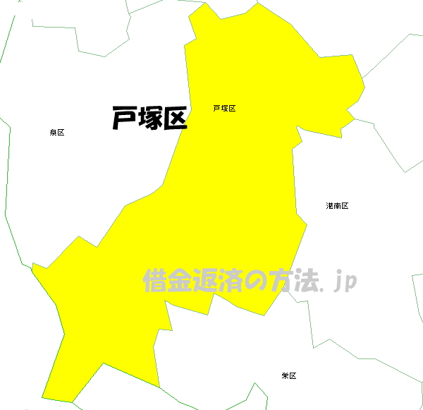 戸塚区の地図