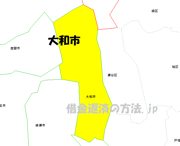 大和市の地図