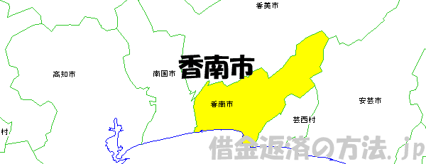 香南市の地図