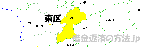 熊本市東区の地図