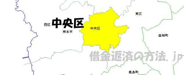 熊本市中央区の地図