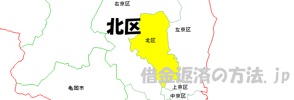 京都市北区の地図