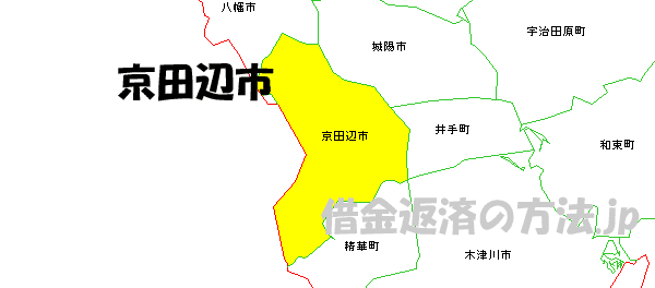 京田辺市の地図