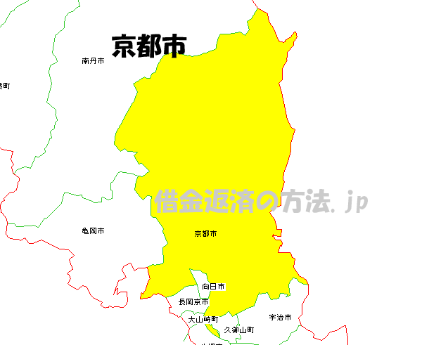 京都市の地図