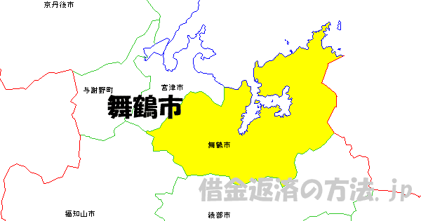 舞鶴市の地図