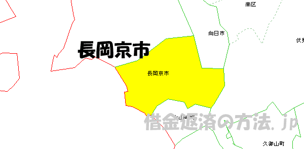 長岡京市の地図