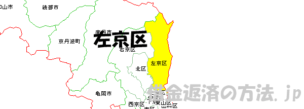 左京区の地図