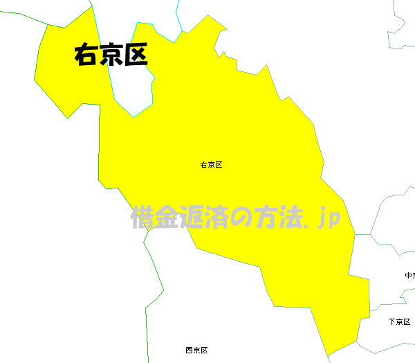 右京区の地図