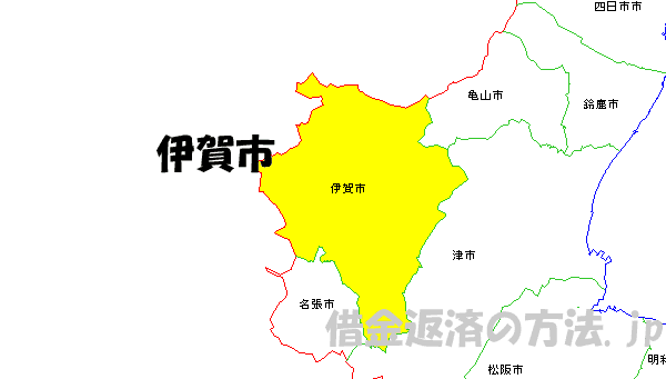 伊賀市の地図