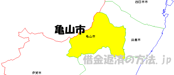亀山市の地図